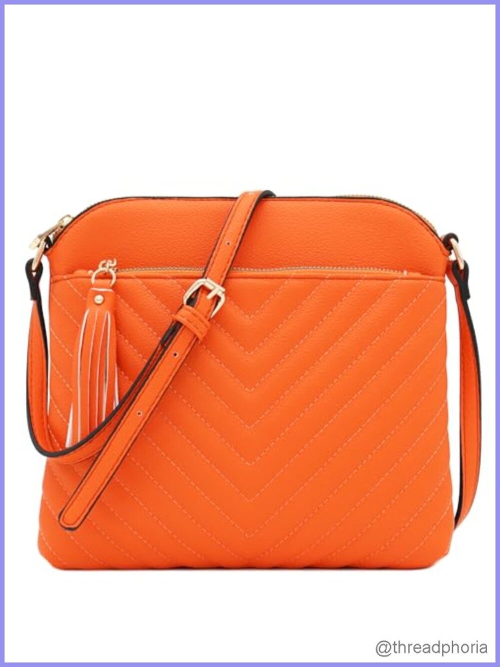 Quilted Faux Leather Crossbody Bag Gold Hardware Adjustable Strap